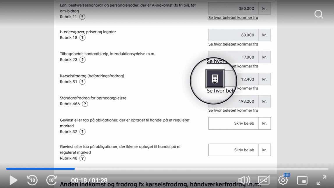 Skærmbillede indtast manuelt
