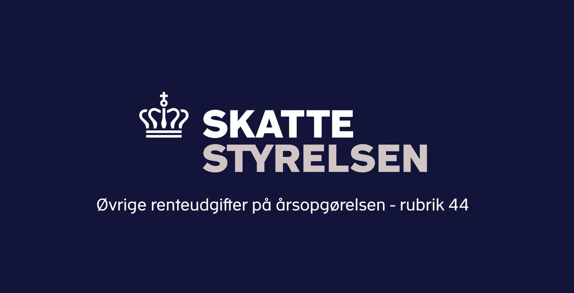 Øvrige renteudgifter på årsopgørelsen - rubrik 44