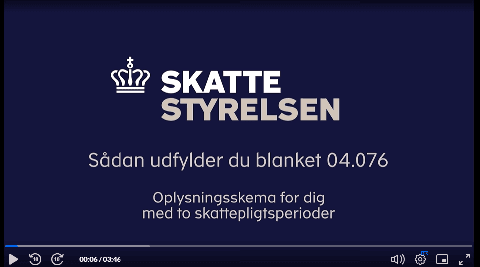 Skærmbillede blanket