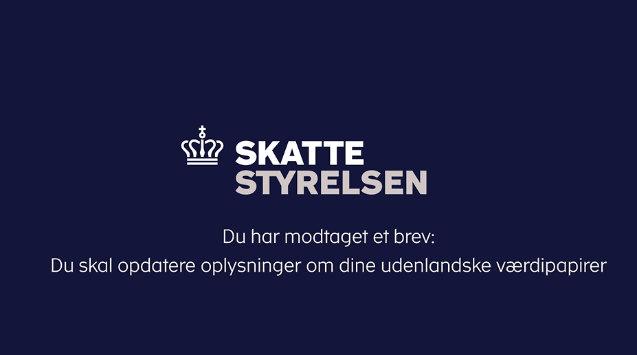 Aktier, Du skal opdatere oplysninger om dine udenlandske værdipapirer, skærmbillede